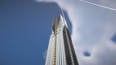 Uppåtblickande arkitekturbild av Carlatornet.