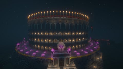 LDNs Colosseum i månljuset.